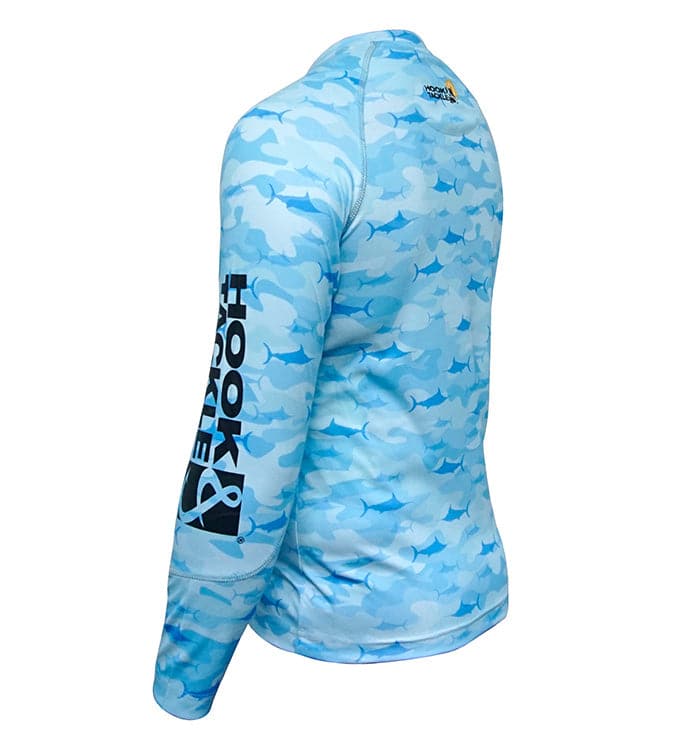 Youth Camo Billfish Long Sleeve UV Performance Fishing Shirt - Image 2