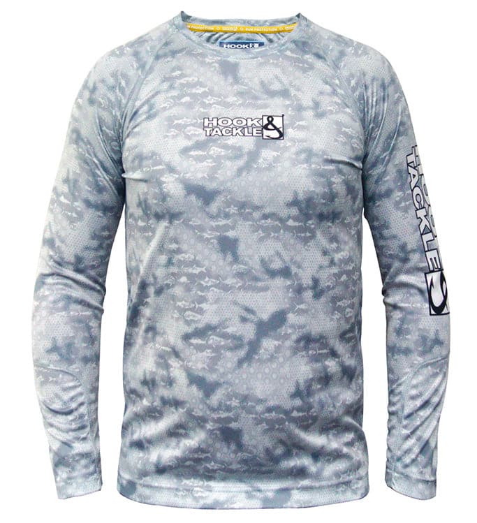 Youth Fish Fractal UV Protection Long Sleeve Fishing Shirt - Image 3