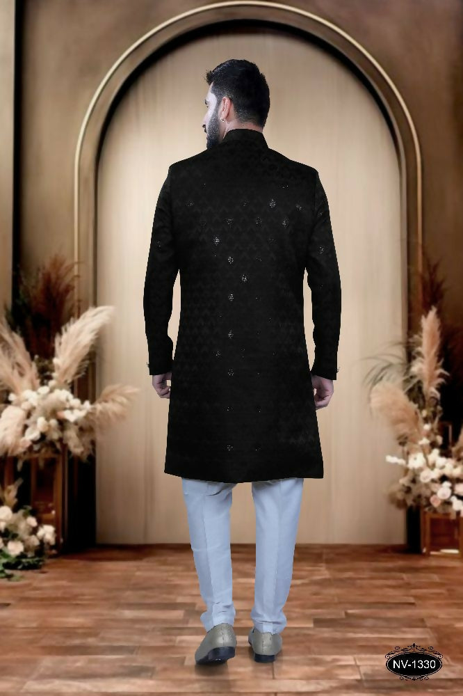 Boys Traditional Black TR Kurta and Pyjama Set