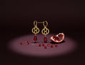 Pomegranate Gold Earrings