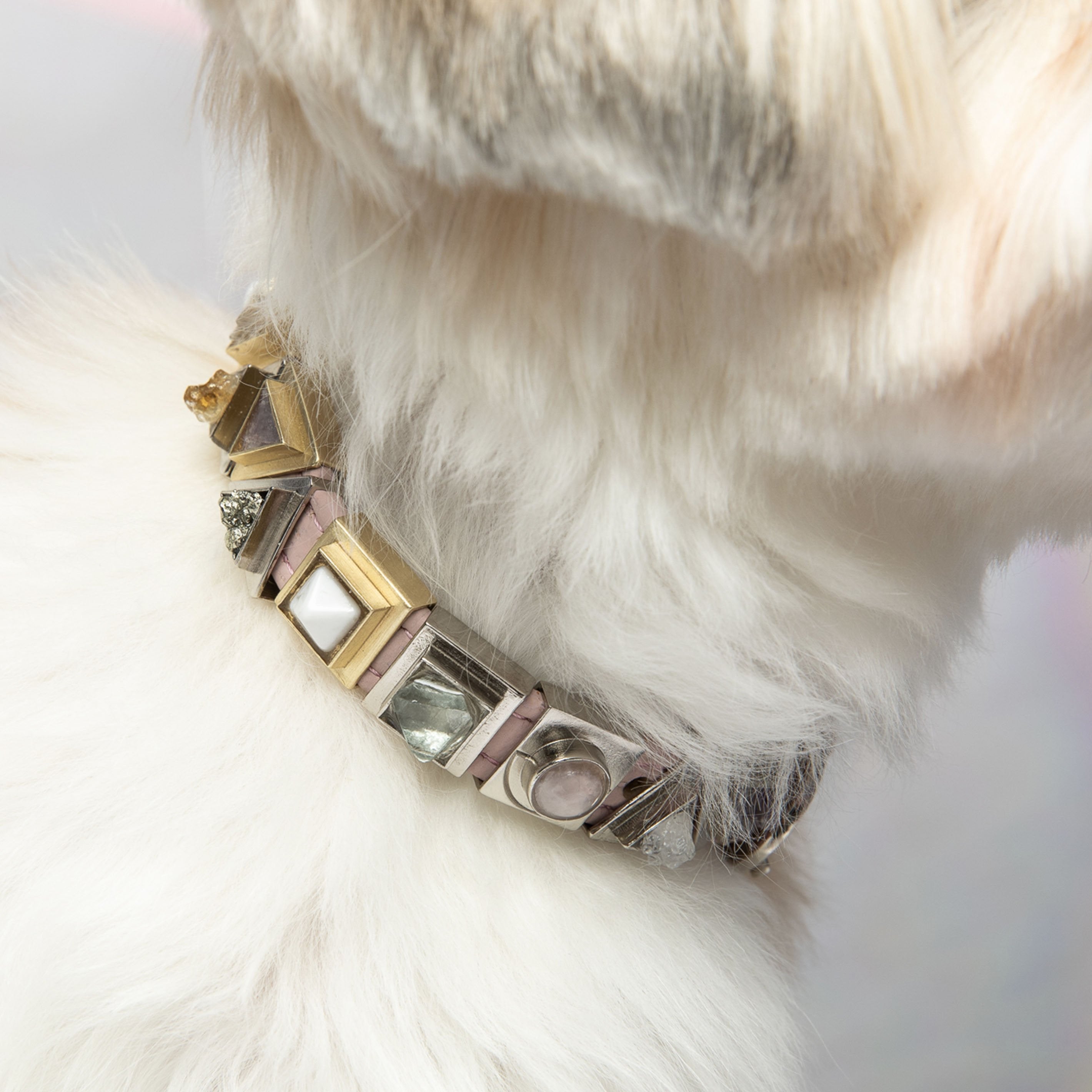 Rose Quartz Moon Crystal Charm – Gold or Silver | DIPHDA