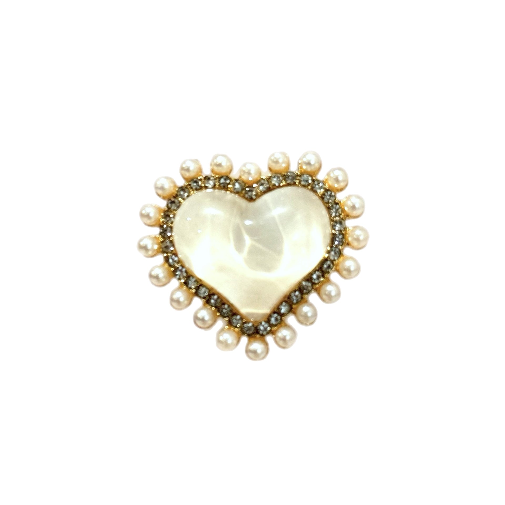 Pearly Hearts Deluxe Metal Straw Topper