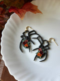Floral Spider Earrings
