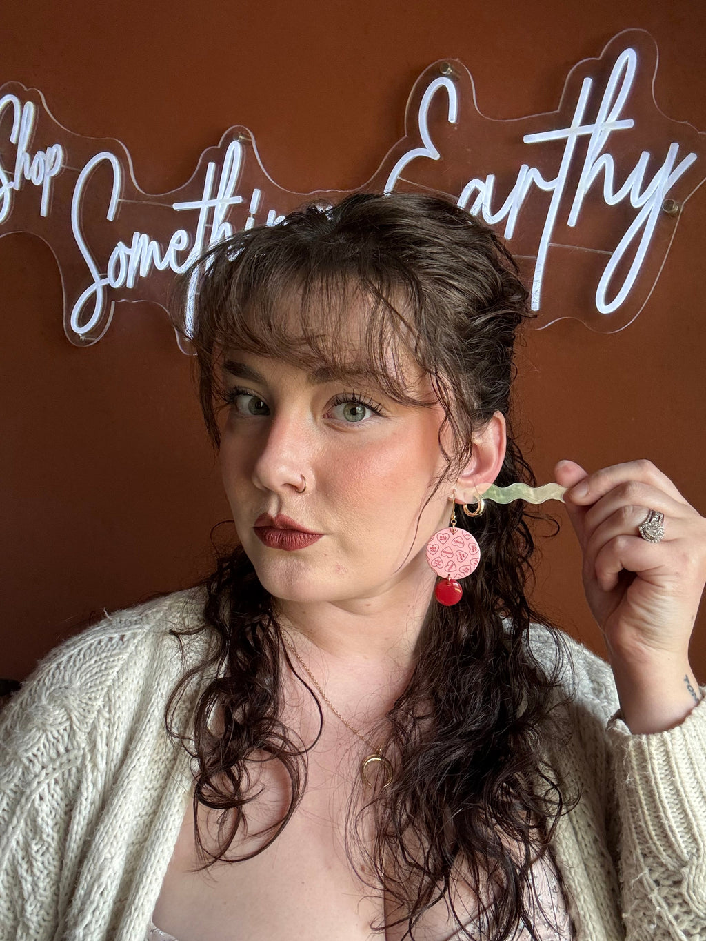 Conversation Heart Earrings - Handmade Jewelry