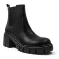 Women's Chunky Lug Sole Chelsea Boots - Black & Brown Platform - Image 2