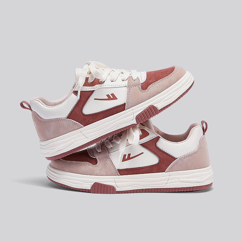 Women's Casual Red & Pink Color Block Sneakers - Stylish & Versatile - Image 2