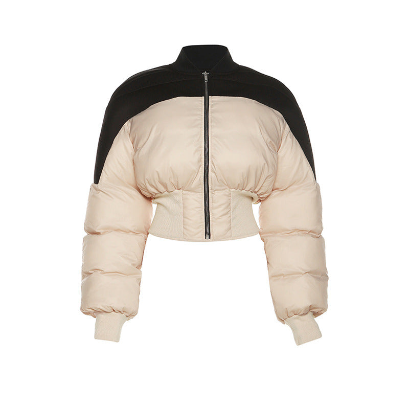 Harajuku Women's Cropped Puffer Jacket - Two-Tone Streetwear - Image 6