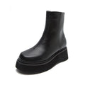 Black Platform Ankle Boots for Women - British Style Chelsea Inspired - Image 4