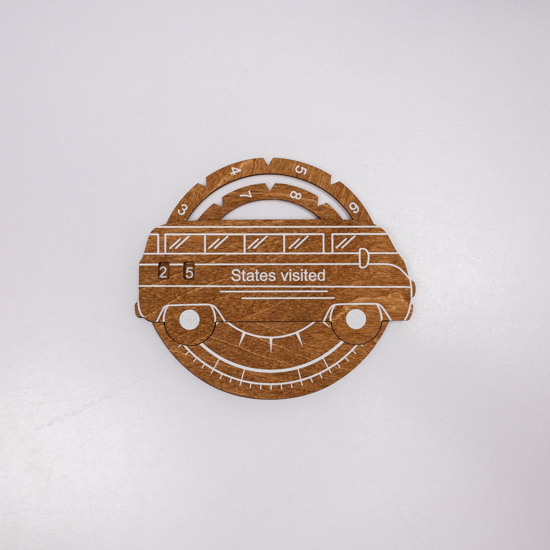3D Wooden USA Map Travel Tracker in Oak - Minimalist Wall Art