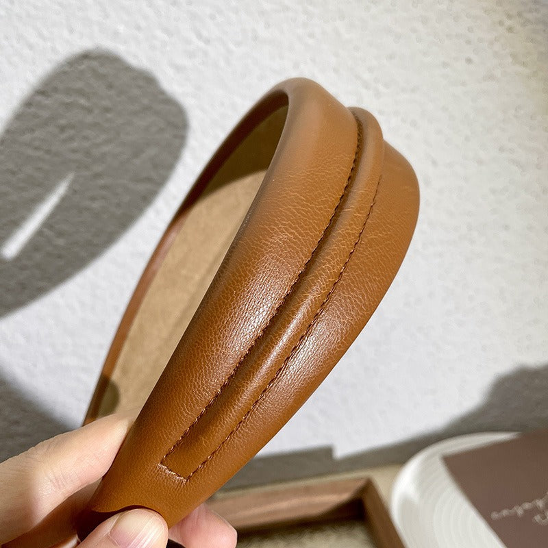 Women's Padded PU Headband - Chic Hair Accessory in Multiple Colors - Image 3