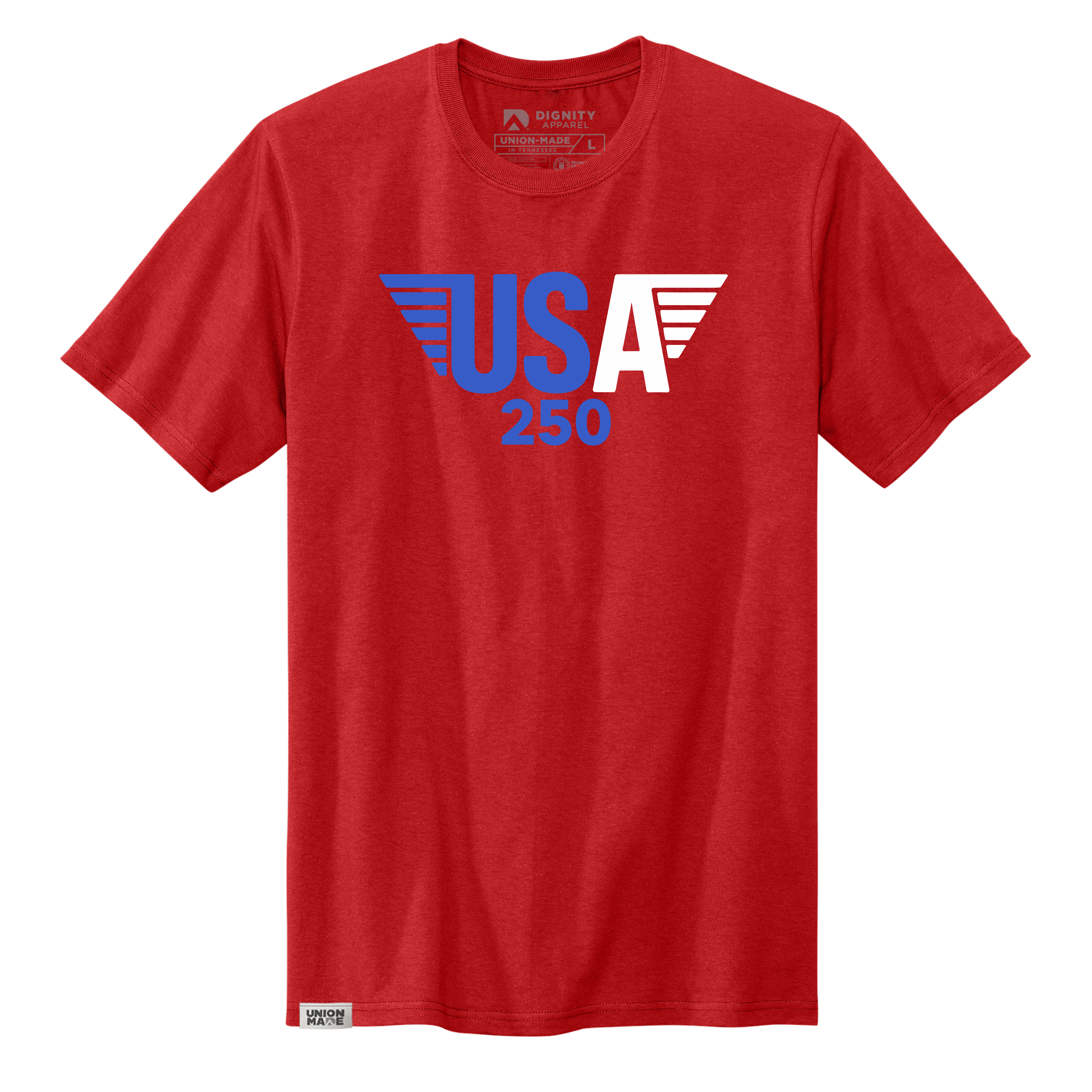 USA 250 Wings Graphic T-Shirt Patriotic American Pride Tee - Image 2
