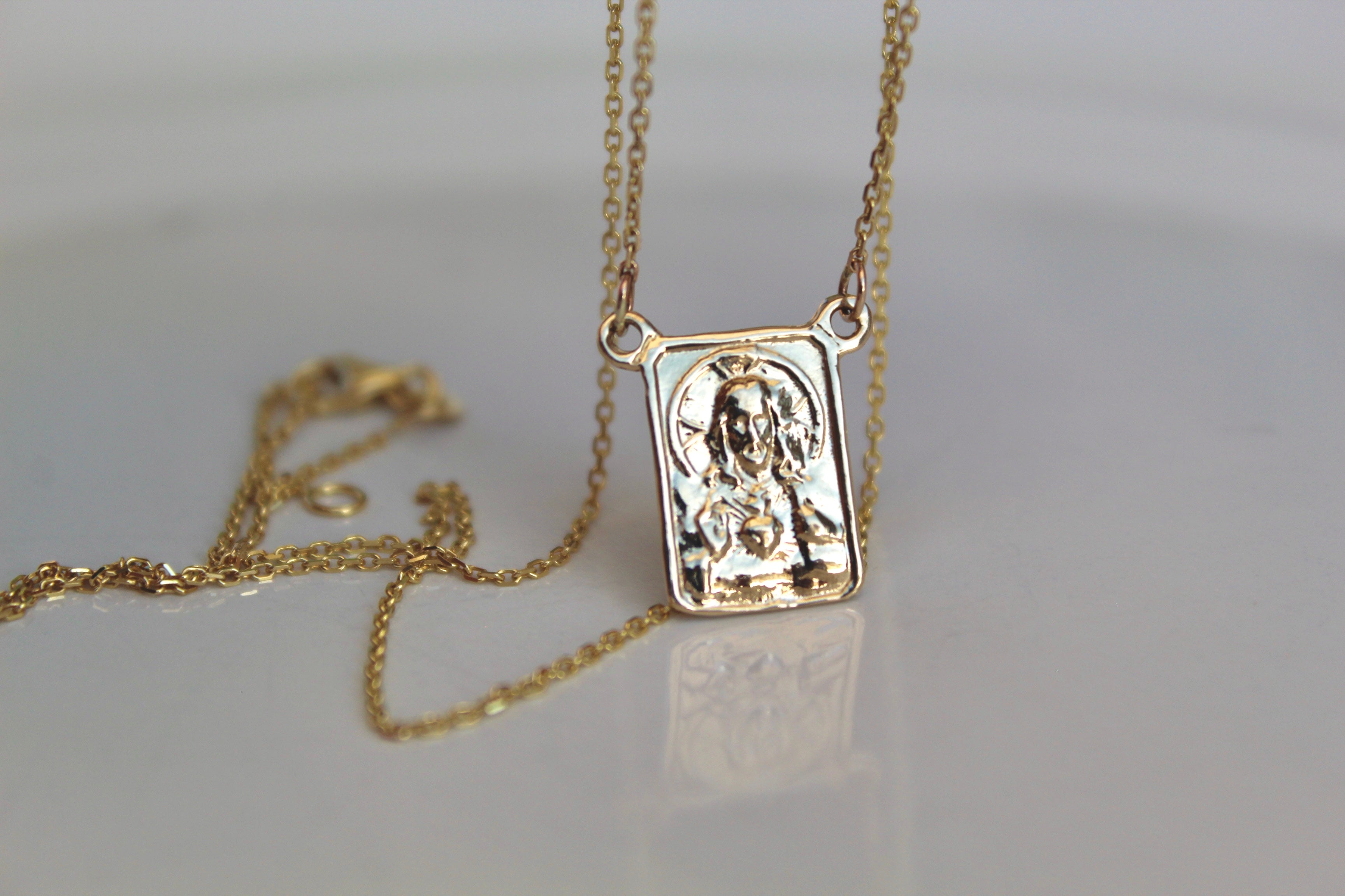 14K Gold Scapular