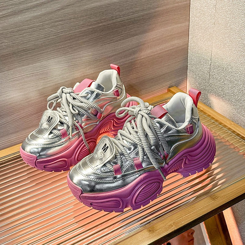 Women's Harajuku Style Chunky Platform Casual Sneakers - Image 4