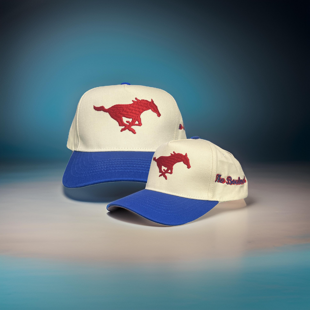 SMU The Pony fan hat for Mustangs supporters.