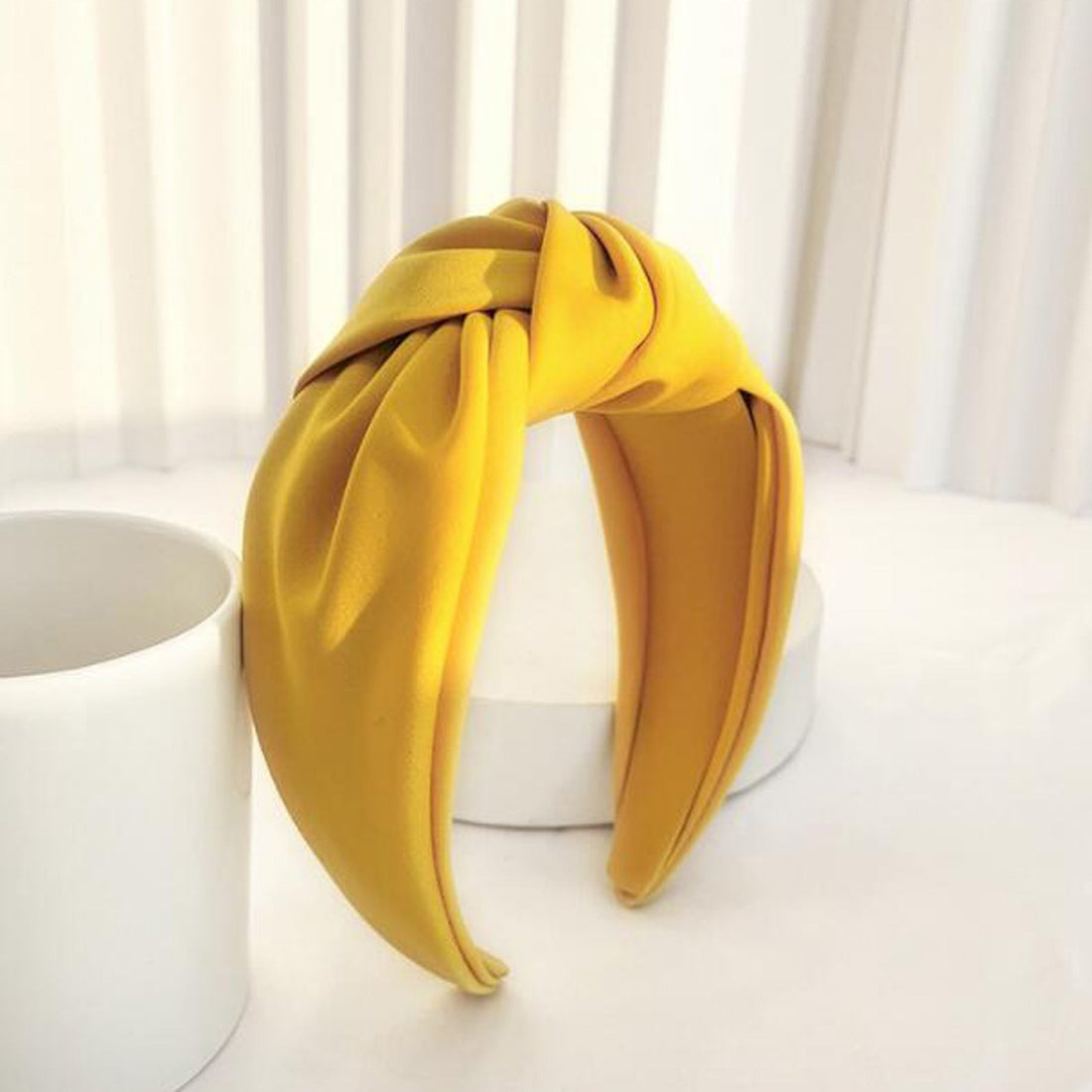 Wide Solid Color Knot Headband for Women - Stylish Hair Accessory - Image 8