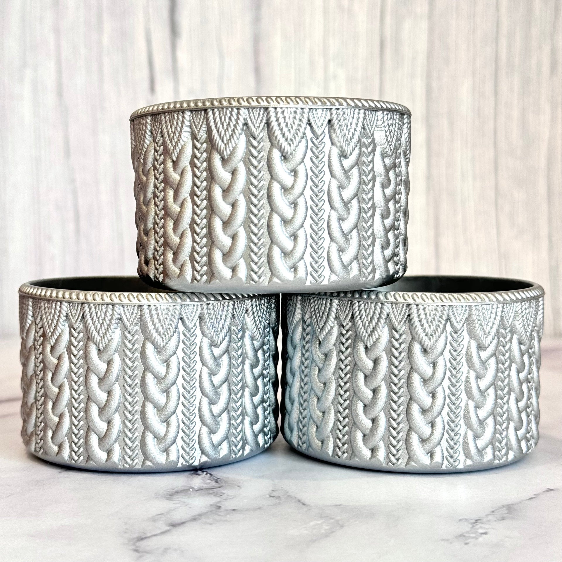 Silver Metallic MACRAME  Boot