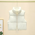 Warm Harajuku Cropped Puffer Vest for Women - Multiple Colors - Image 7