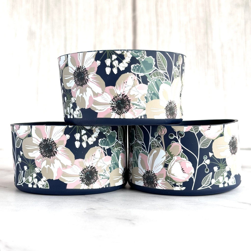 NAVY PINK POPPIES  Boot