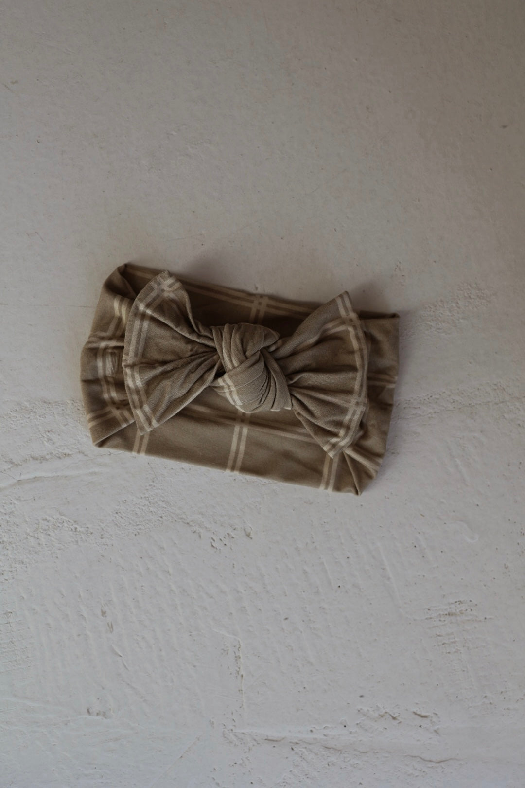 Bamboo Head Wrap | Linen Grid