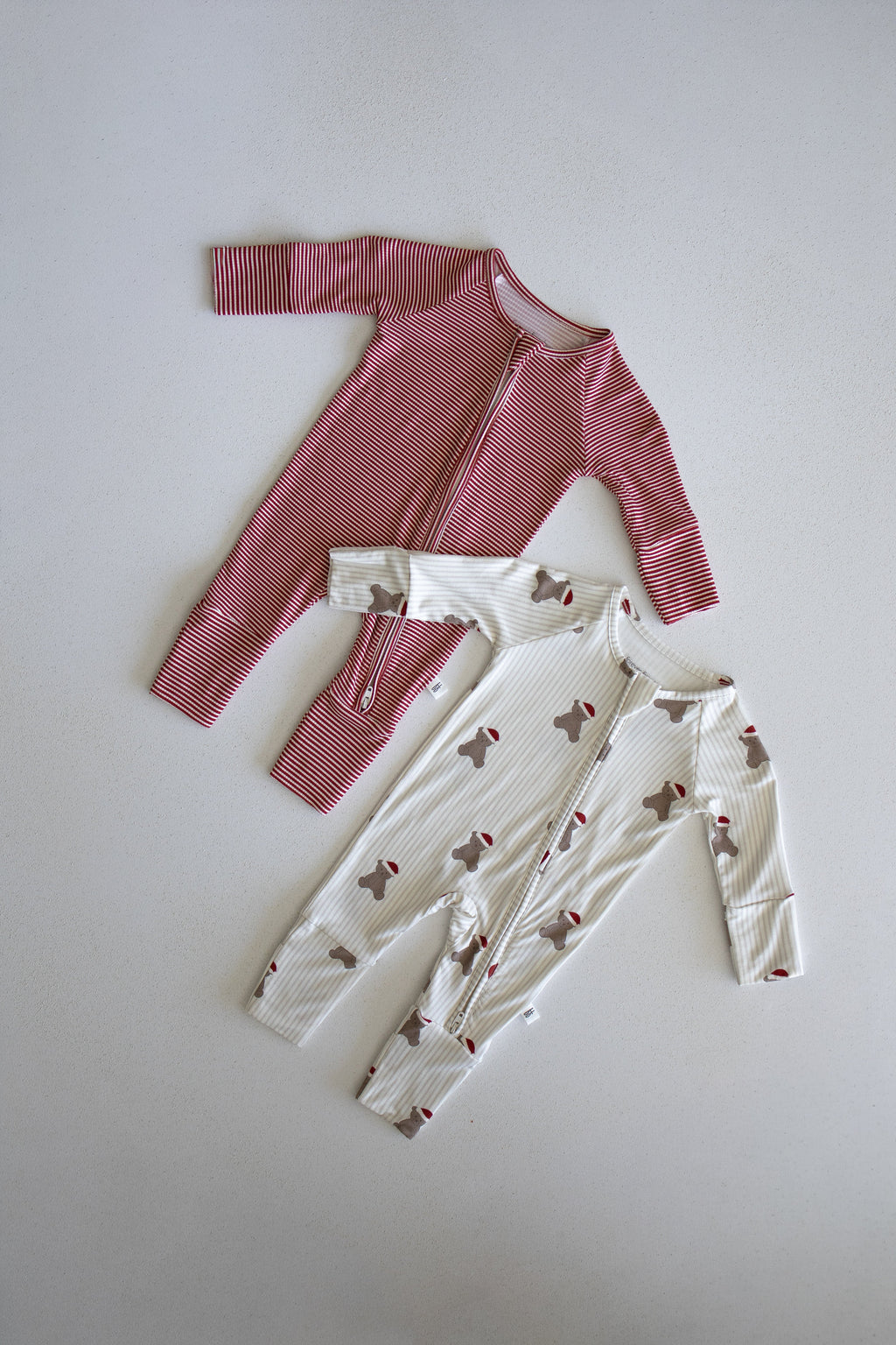 Bamboo Zip Pajamas | Santa Teddy
