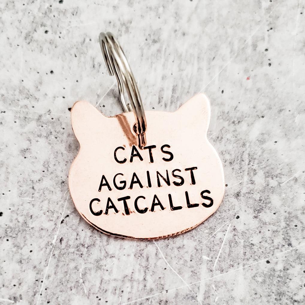 CATS AGAINST CATCALLS Copper Cat Keychain
