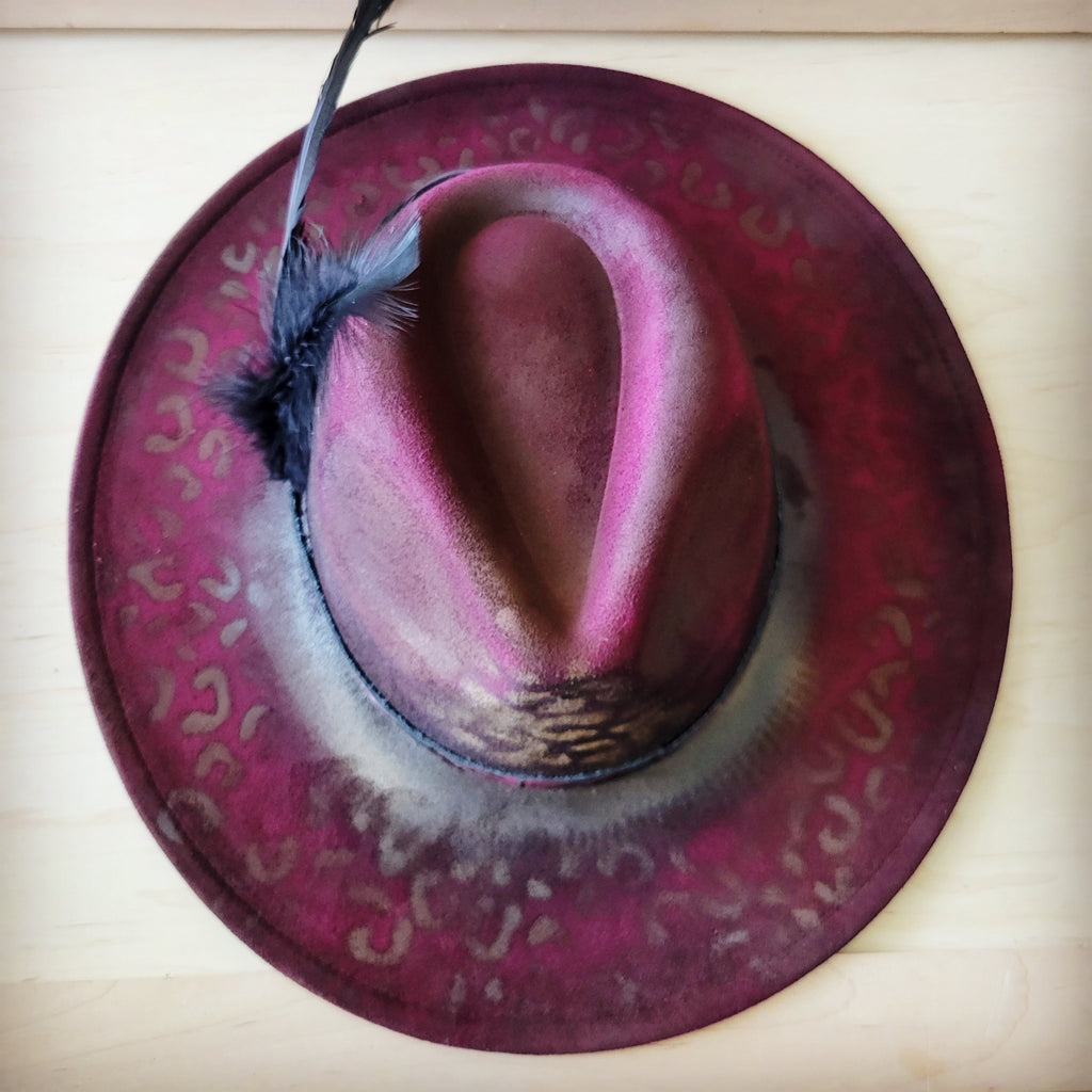 CUSTOM Hand-Painted Cowgirl Western Boho Hat A123