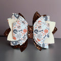 Halloween Harvest Glitter Tumbler Bow