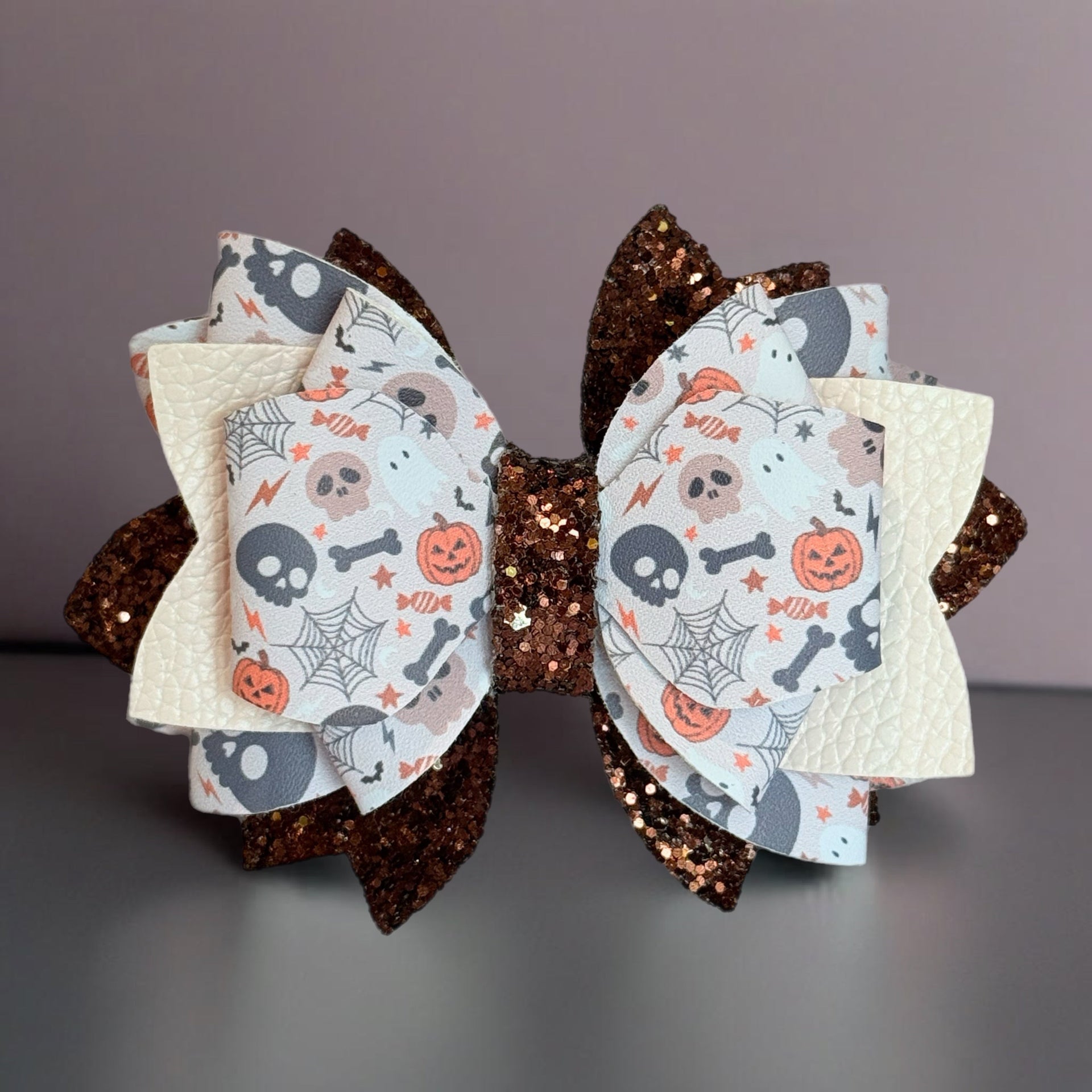 Halloween Harvest Glitter Tumbler Bow