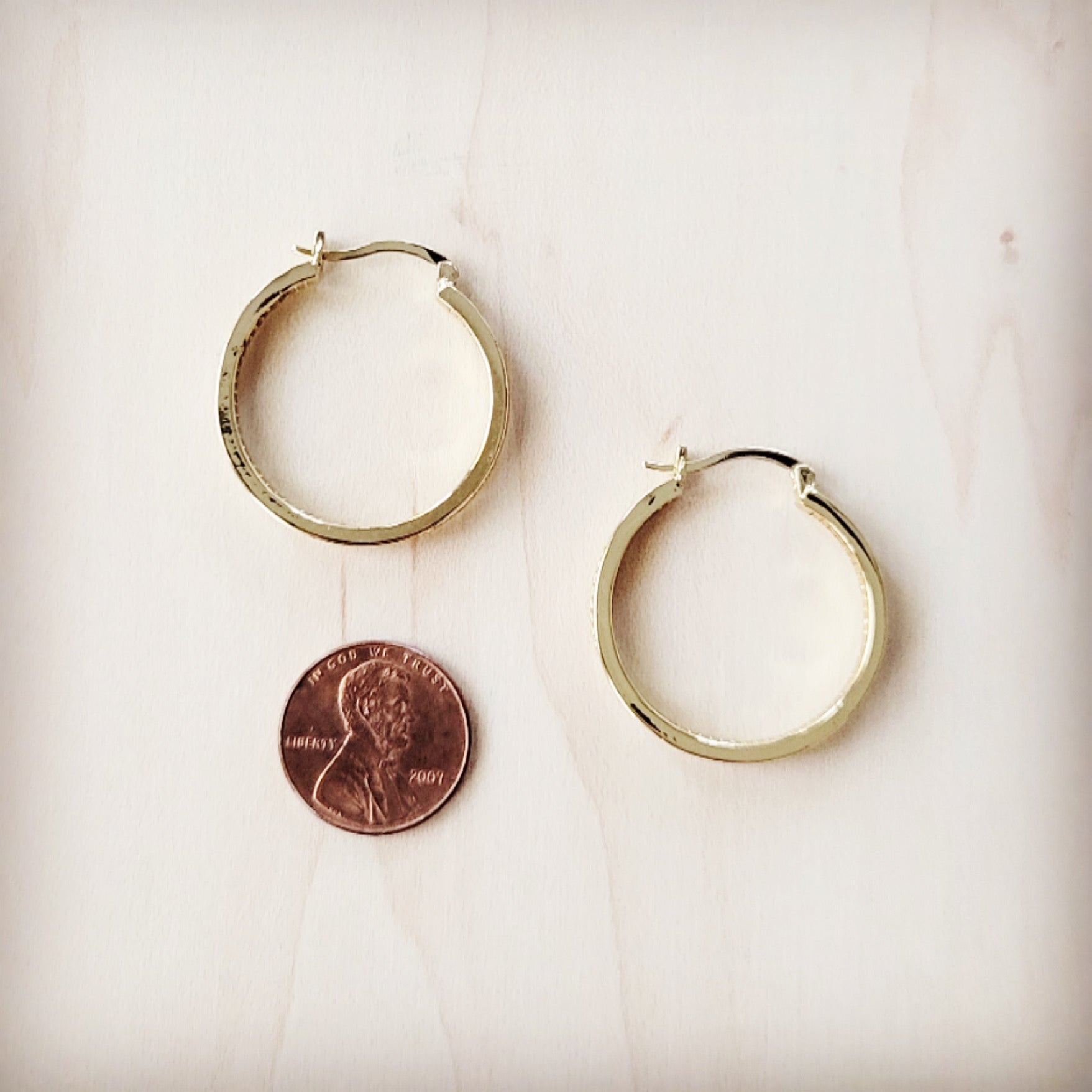 Gold-Tone Pave Hoop Earrings with Sparkling Stone Accents