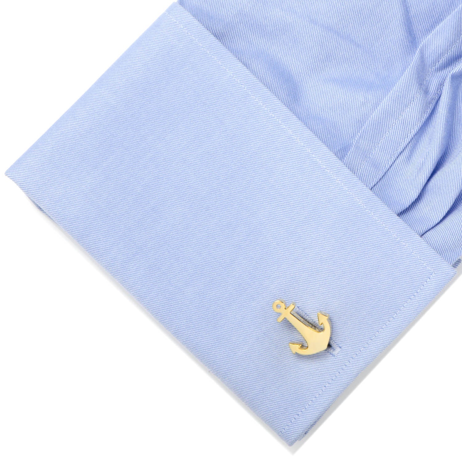 Gold Plated Anchor Cufflinks for Nautical Style - Image 3