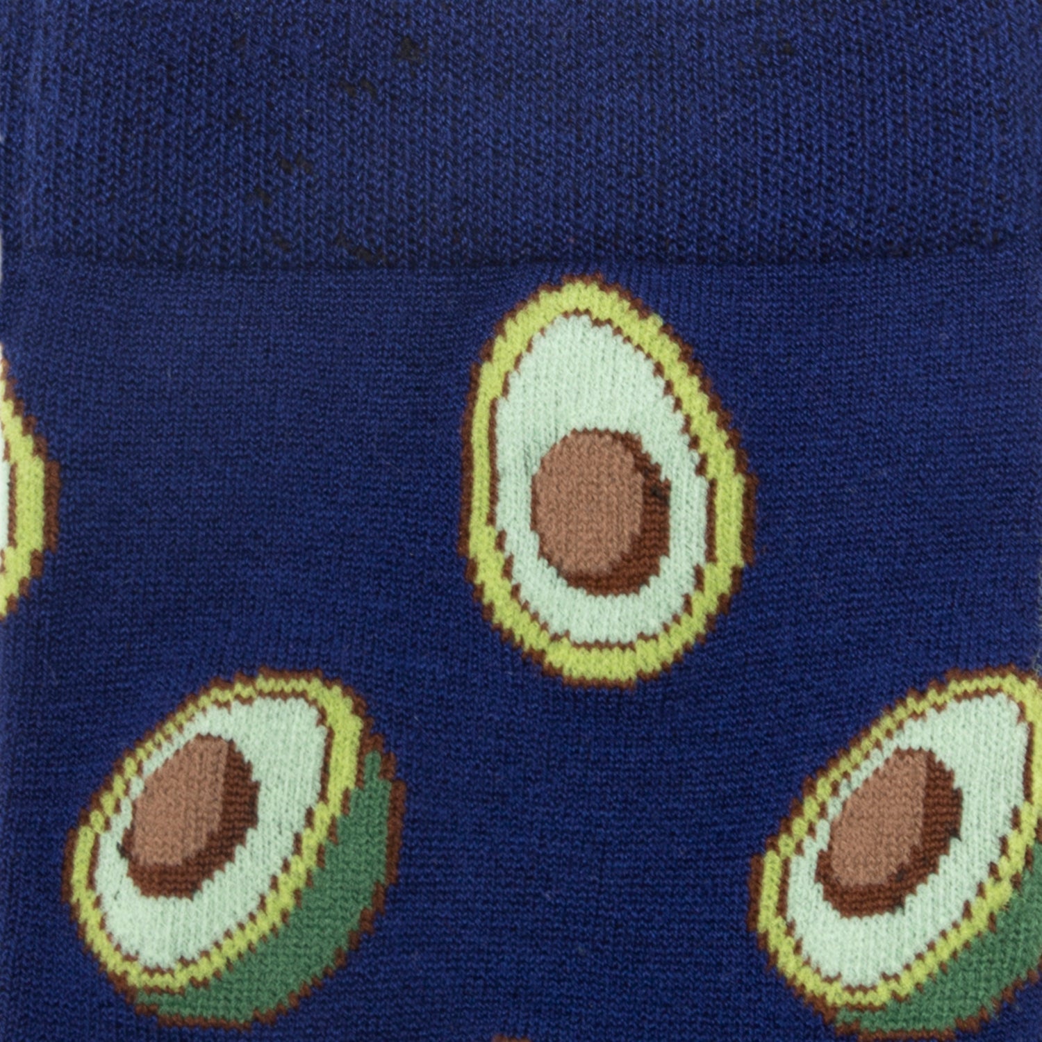 Men's Navy Blue Avocado Print Crew Socks for Daily Comfort - Image 3