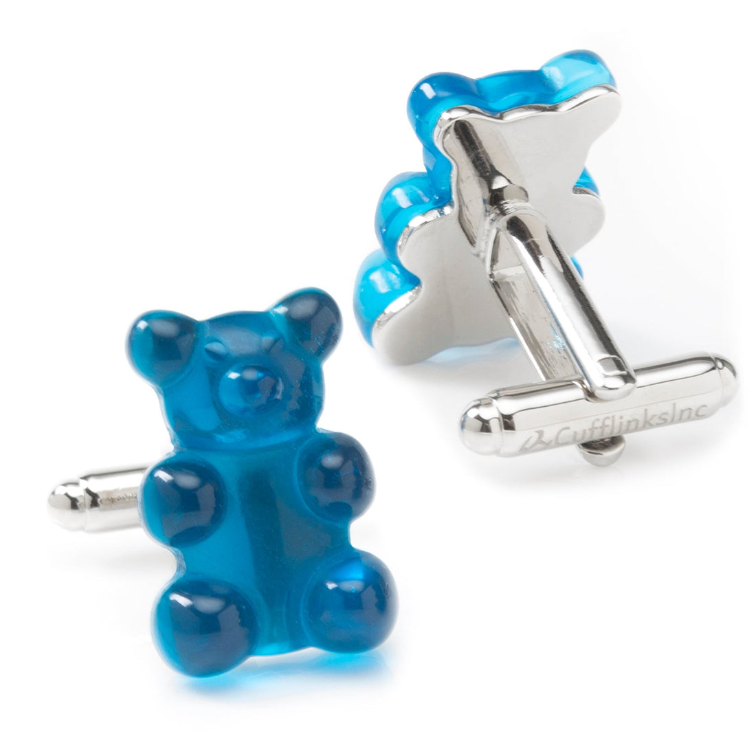 Blue Gummy Bear Novelty Cufflinks for Fun Formal Style - Image 2