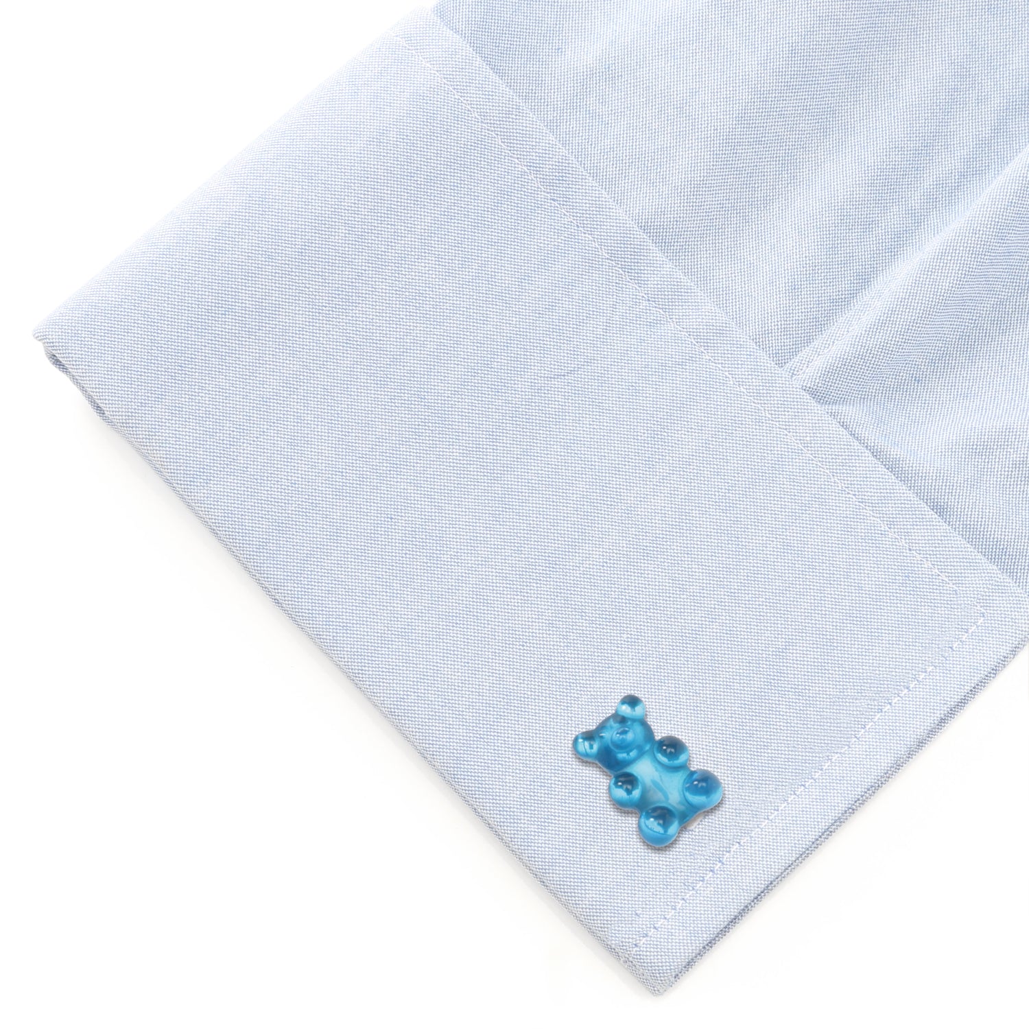 Blue Gummy Bear Novelty Cufflinks for Fun Formal Style - Image 3