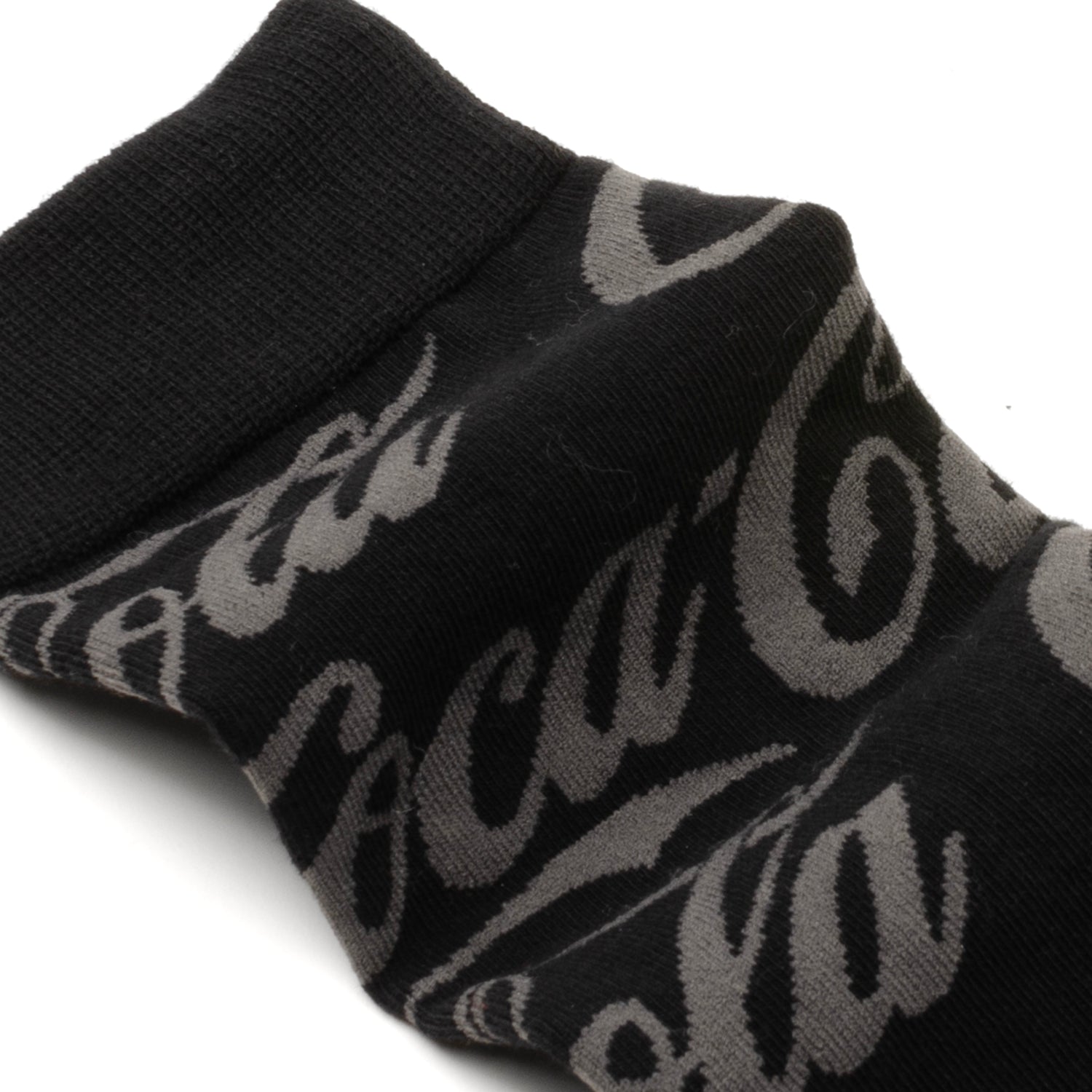 Coca-Cola Logo Dress Socks in Black and Gray - Image 3