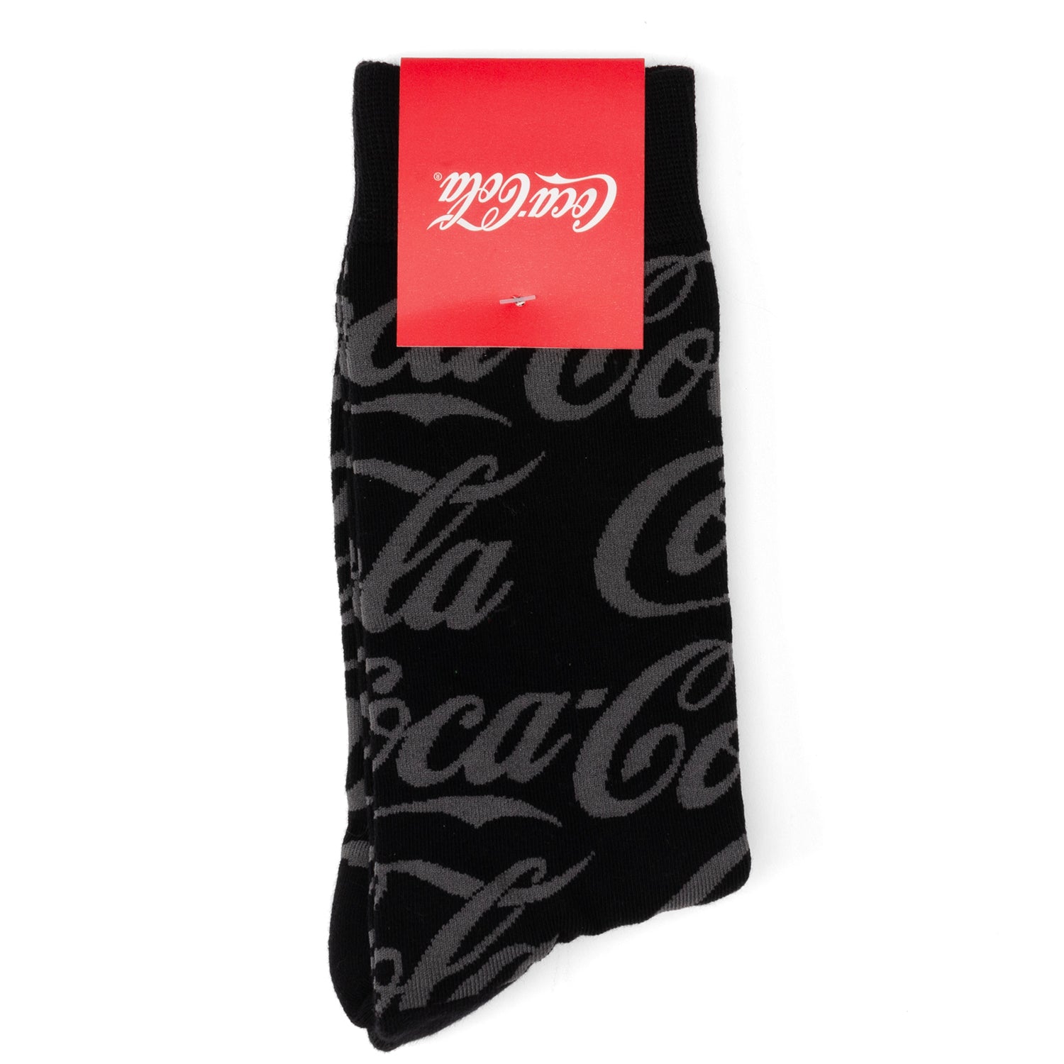 Coca-Cola Logo Dress Socks in Black and Gray - Image 5