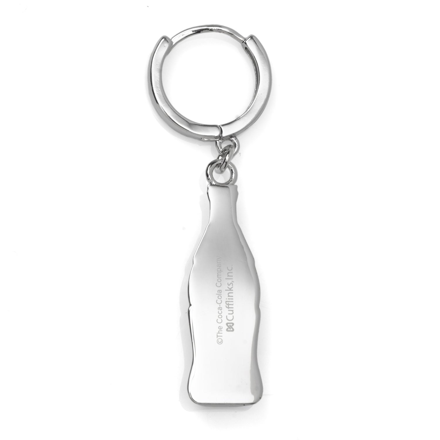 Coca-Cola Bottle Dangle Hoop Earrings in Silver-tone Finish - Image 2