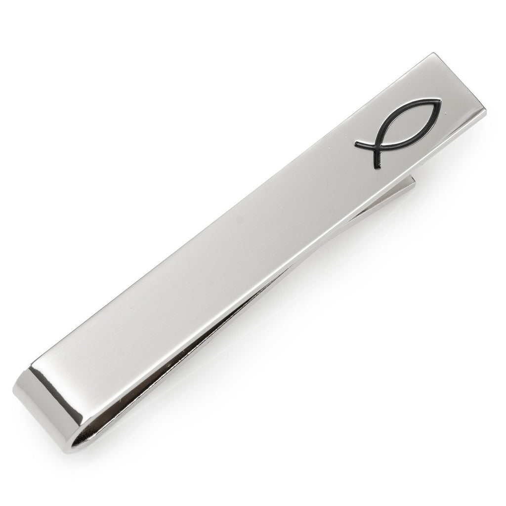 Come Follow Me Ichthys Silver Tone Tie Bar - Image 3