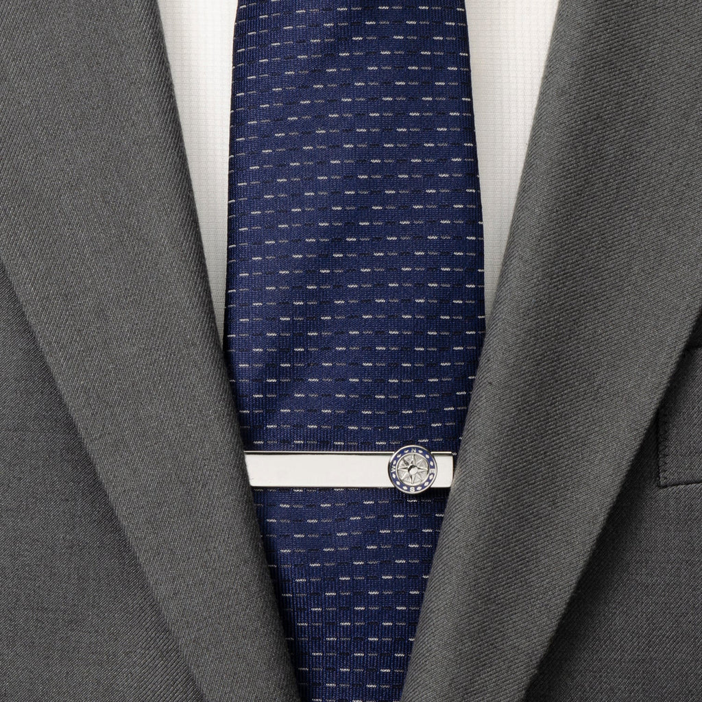 Silver Plated Compass Cufflink and Tie Bar Gift Set - Image 6