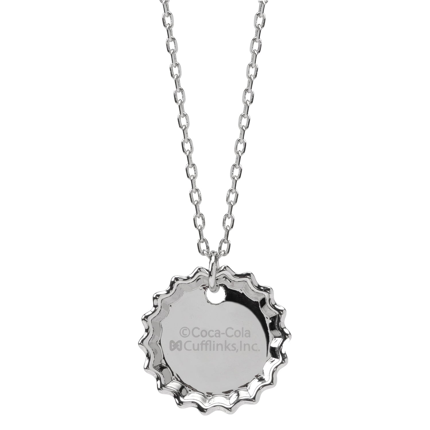 Diet Coke Bottle Cap Pendant Necklace in Silver-Tone - Image 2