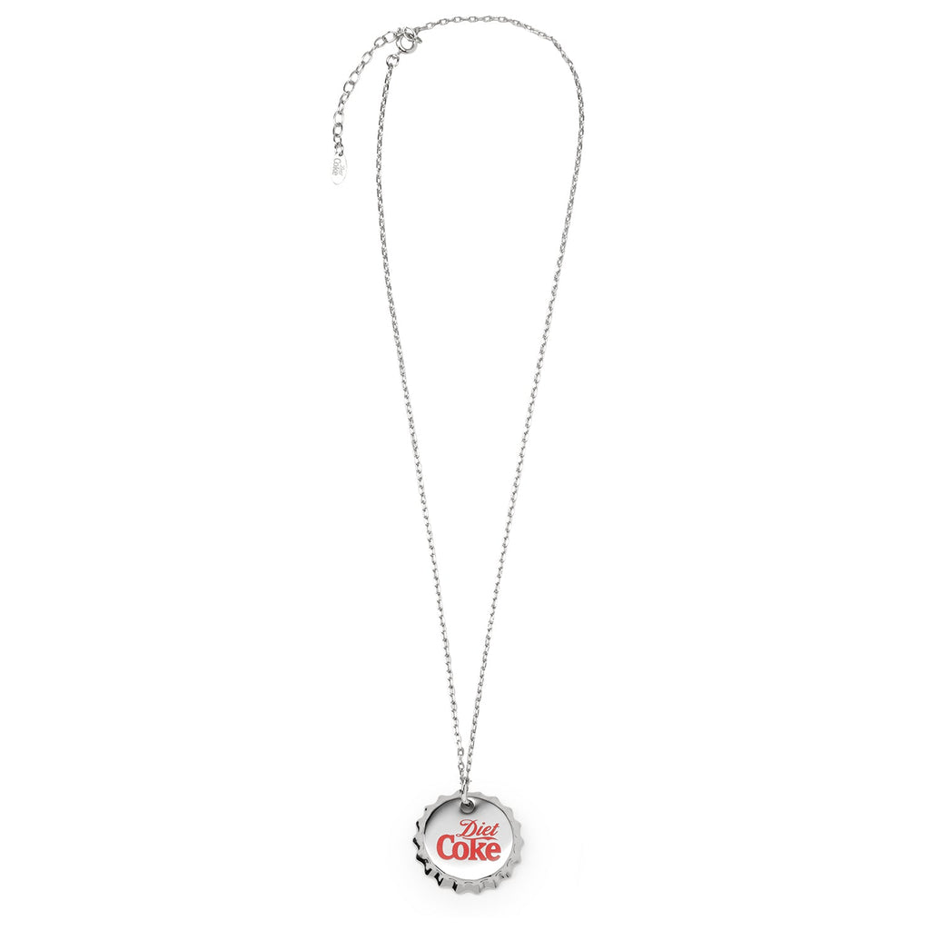 Diet Coke Bottle Cap Pendant Necklace in Silver-Tone - Image 4