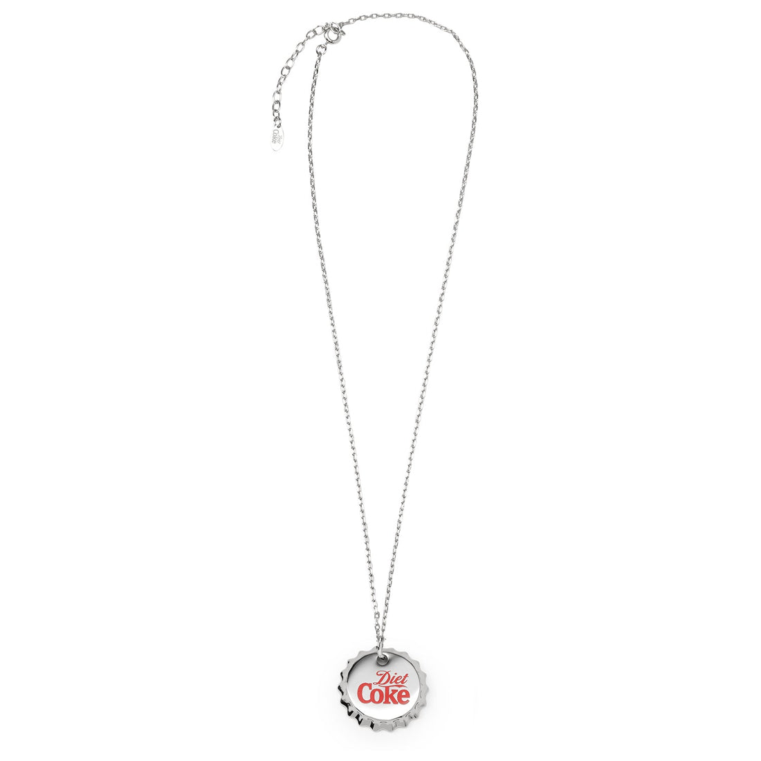 Diet Coke Bottle Cap Pendant Necklace in Silver-Tone - Image 4