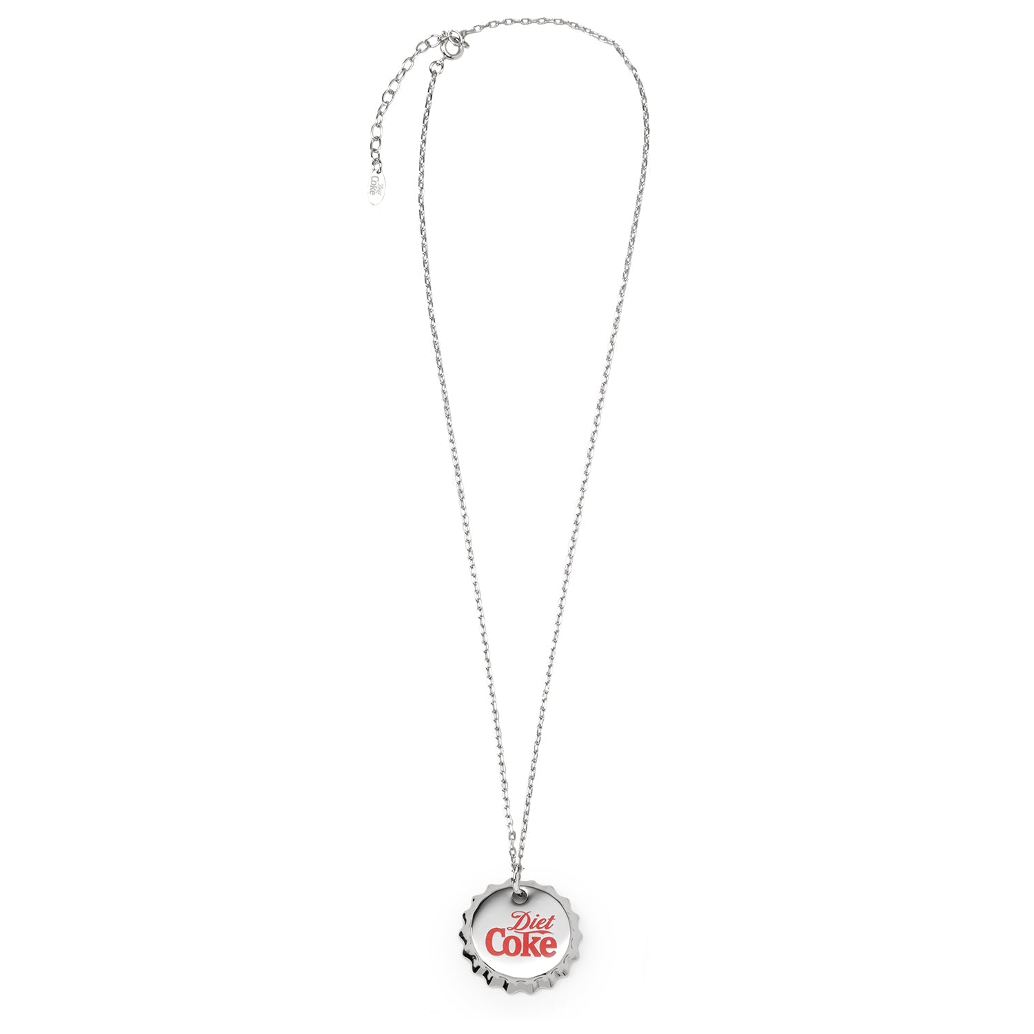 Diet Coke Bottle Cap Pendant Necklace in Silver-Tone - Image 4