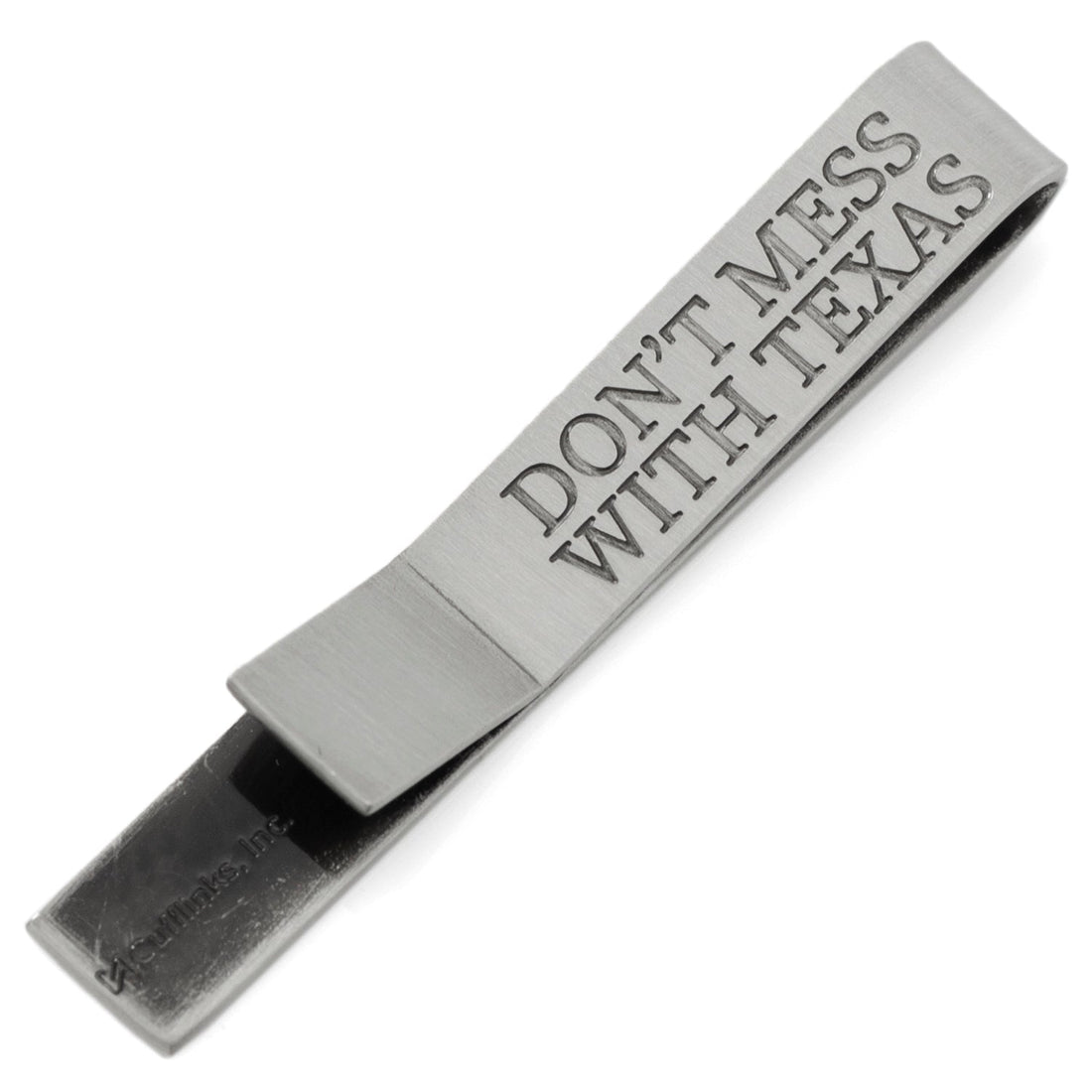 Texas State Outline Antique Silver Tie Bar with Hidden Message - Image 4