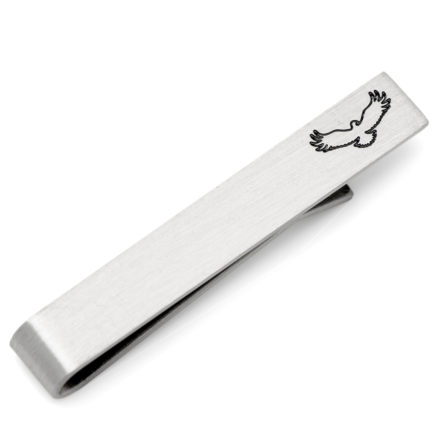 Silver Tone Eagle Hidden Message Tie Bar - Image 3
