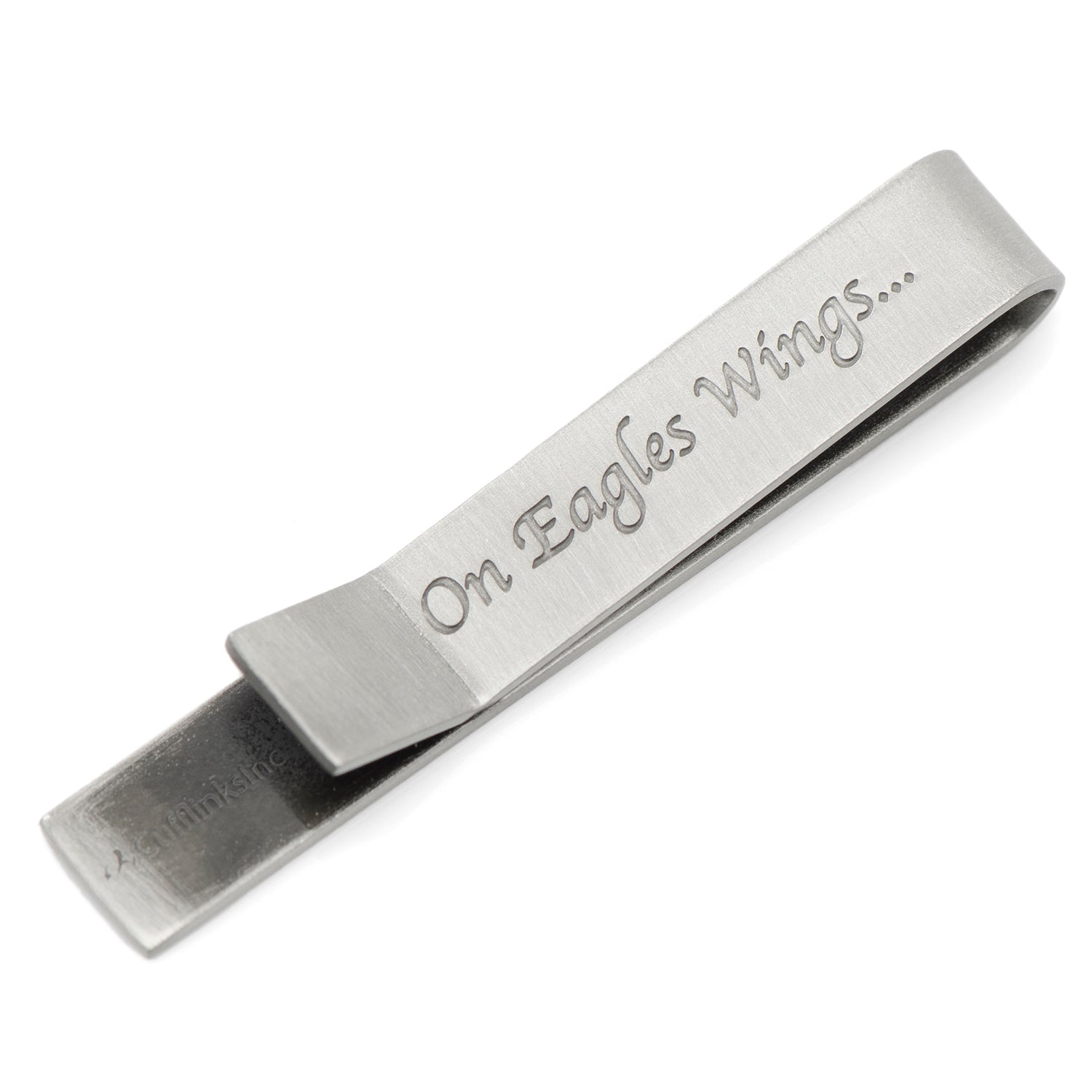 Silver Tone Eagle Hidden Message Tie Bar - Image 4