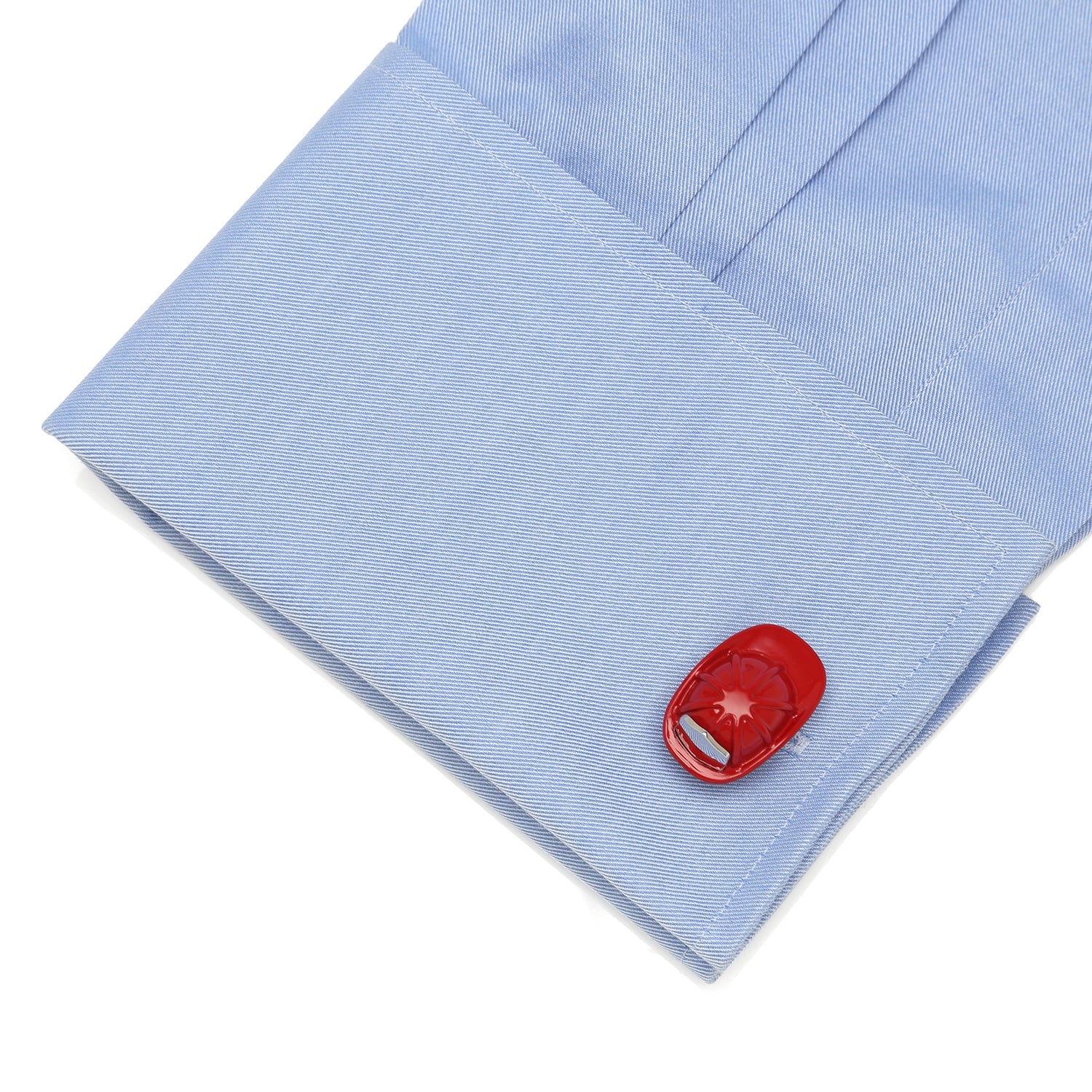 Red Firefighter Hat 3D Enamel Cufflinks - Image 3