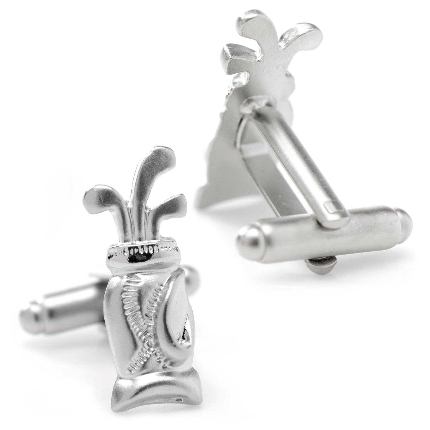 Silver Plated Golf Bag Cufflinks for Golf Lovers - Image 2