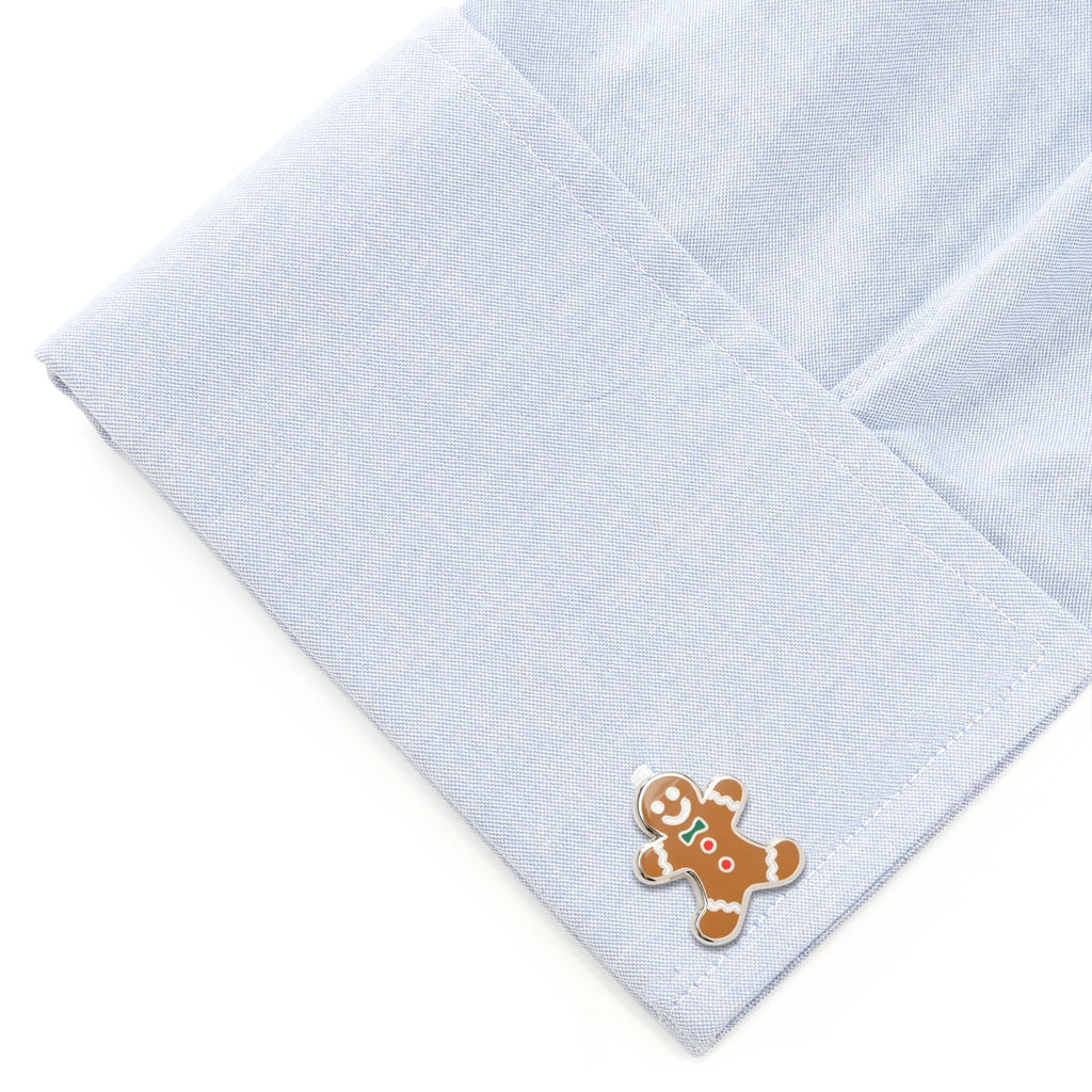 Gingerbread Man Holiday Cufflinks for Christmas Party - Image 3