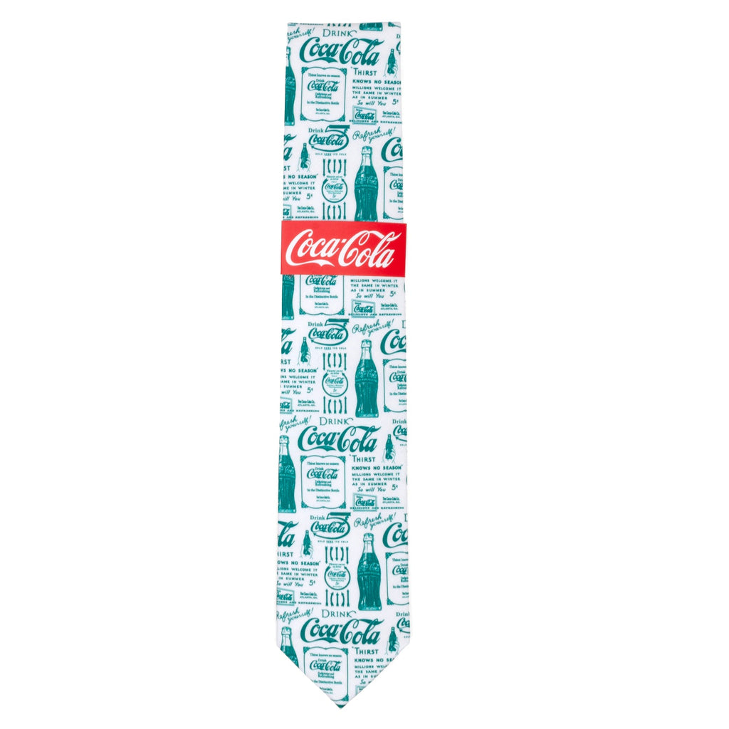 Vintage Coca-Cola Green Bottle Graphic Print Men's Necktie - Image 6