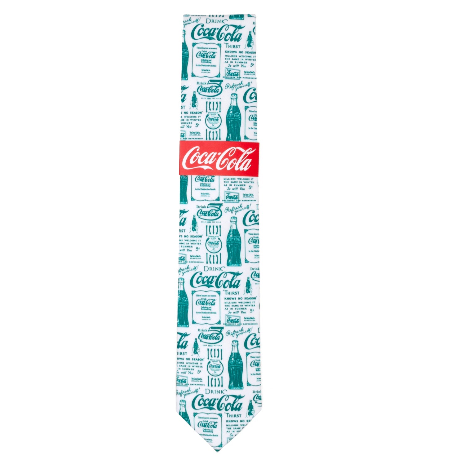 Vintage Coca-Cola Green Bottle Graphic Print Men's Necktie - Image 6